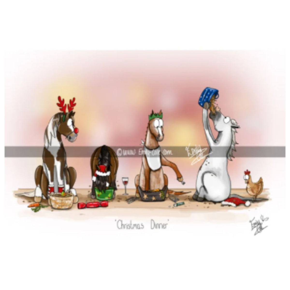 Emily Cole Christmas Greeting Cards -  Pack of 10 cards