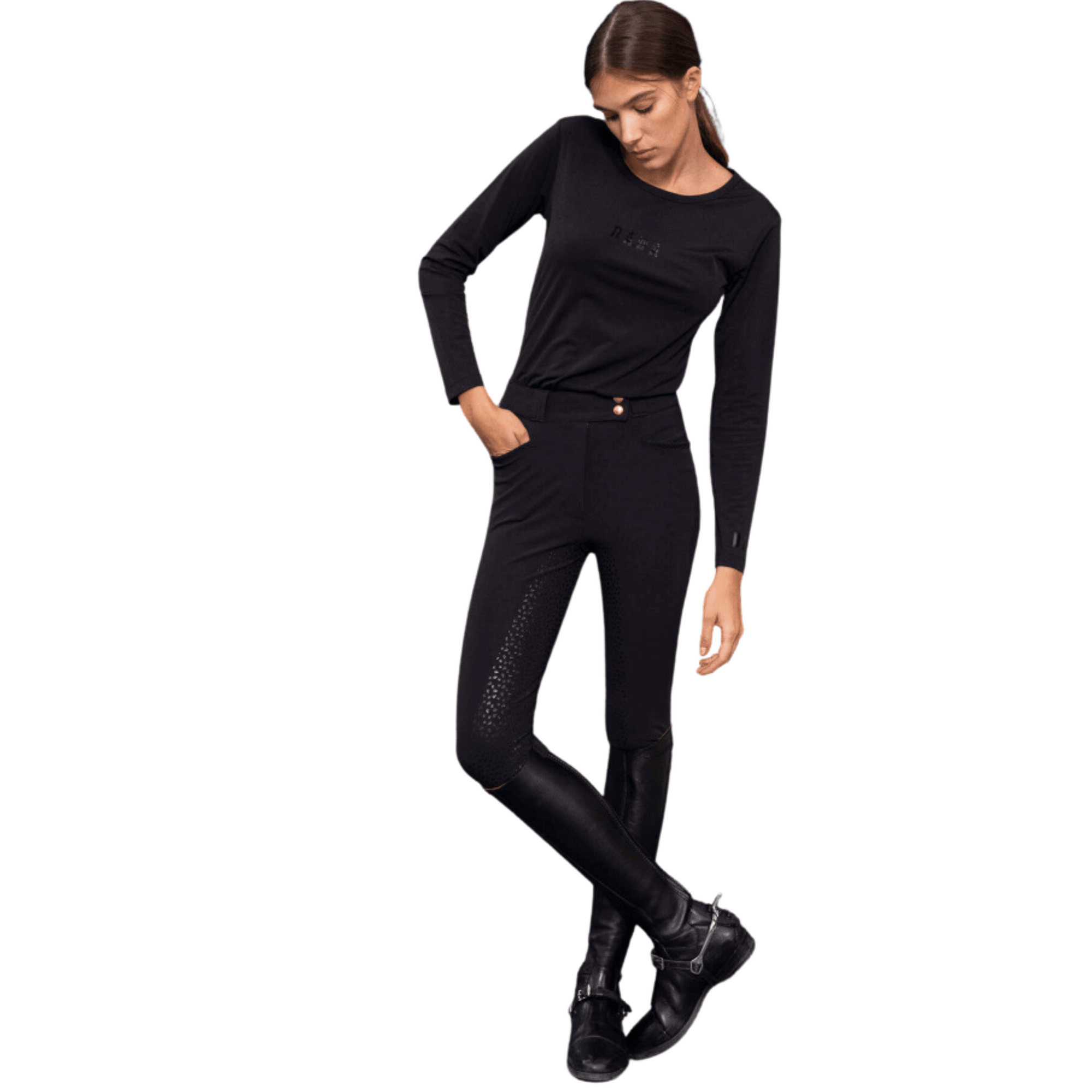 Dada Sport Kit High Waist Breeches - Black