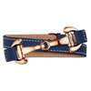 Dimacci Alba Double Wrap Bracelet - Navy / Rose Gold