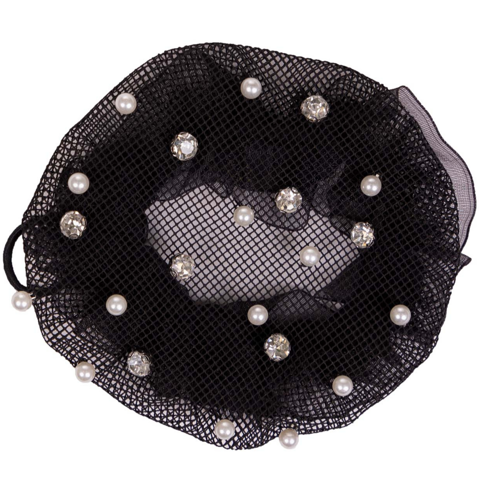 QHP Twinkle Hair Net - Black/Silver
