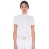 Equestro Slim Fit Stretch Competition Polo Shirt - White