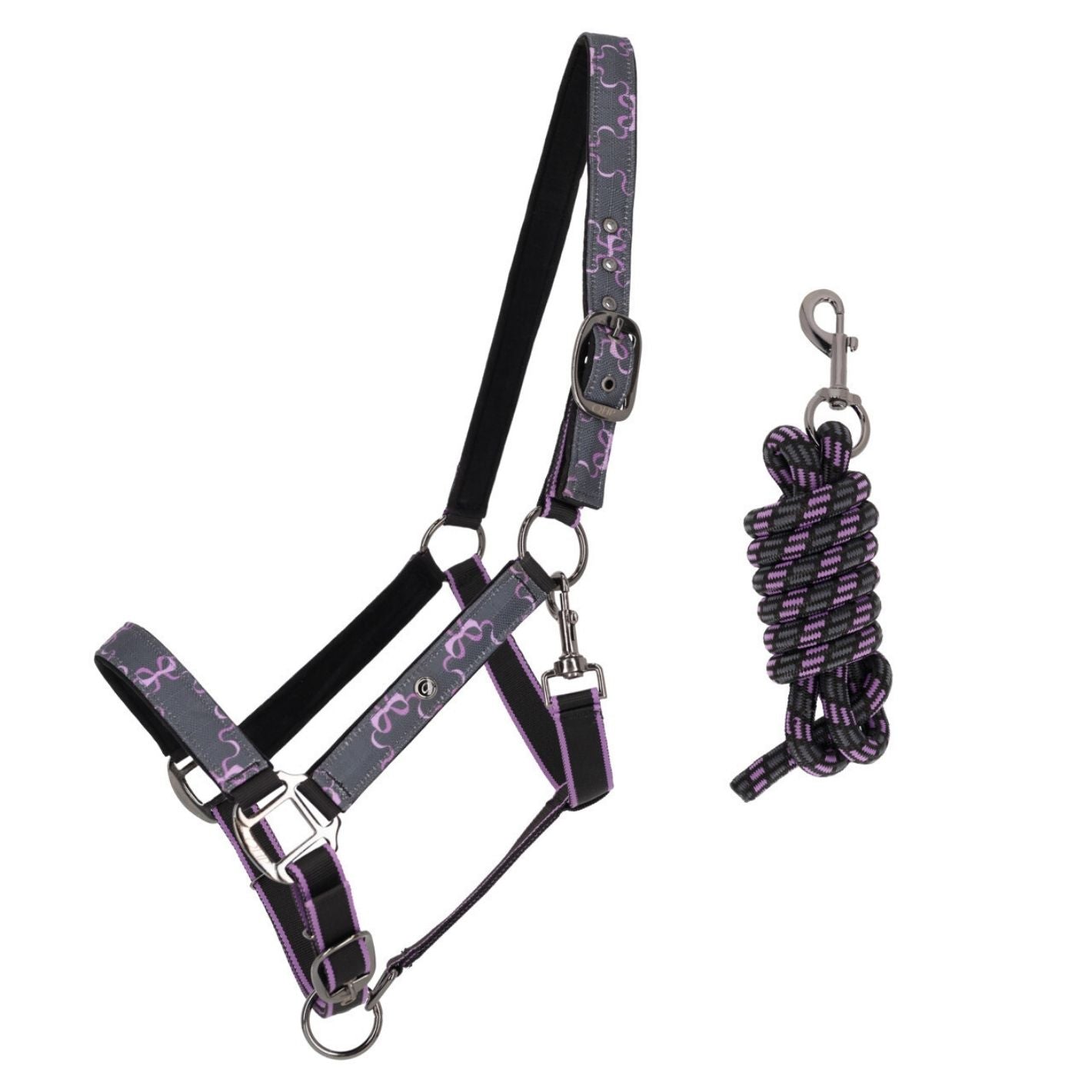 QHP Headcollar & Leadrope Set - Bouncing Bows
