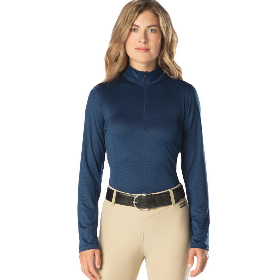 Kerrits Ice Fil Lite Long Sleeve Shirt - Navy