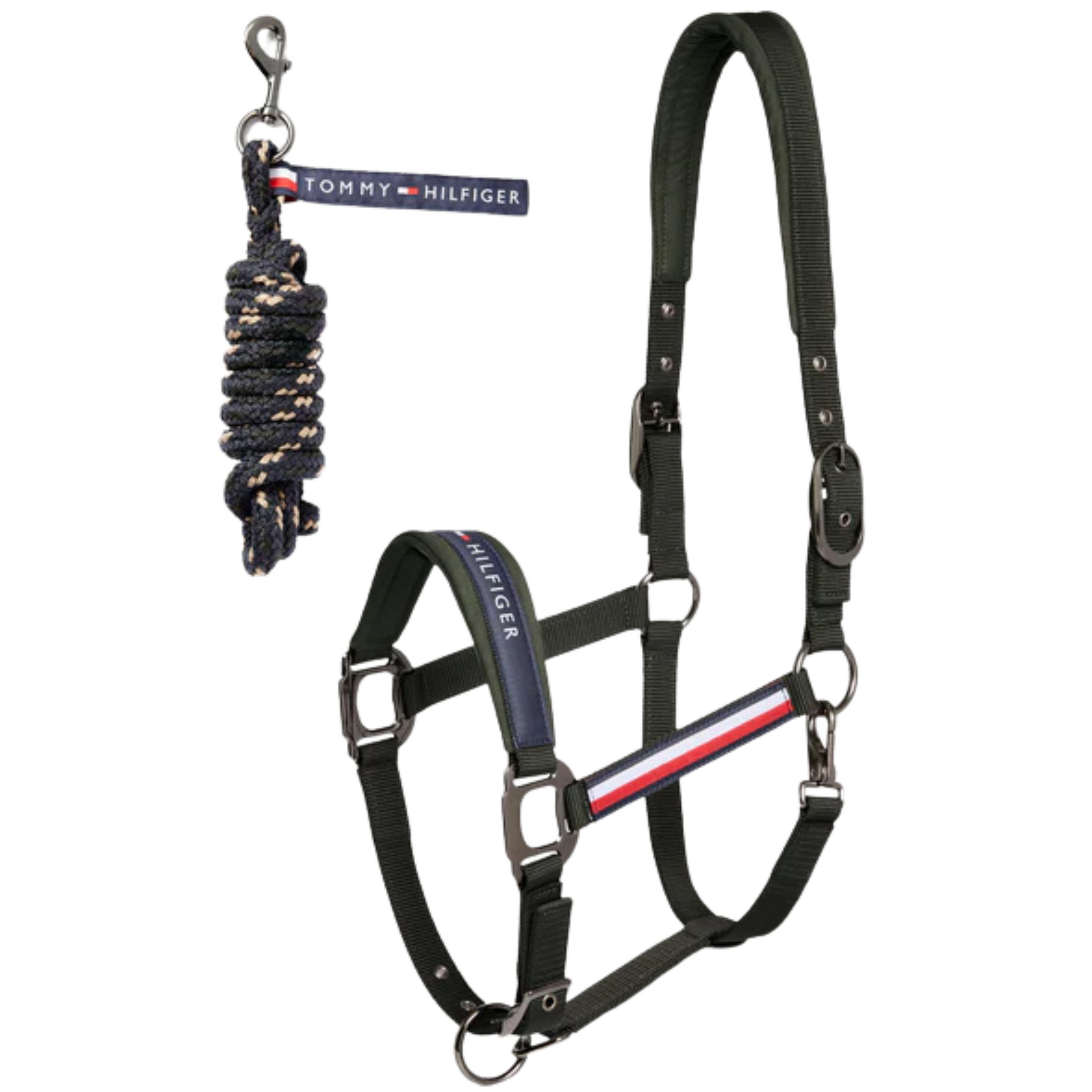 Tommy Hilfiger Yale Headcollar & Leadrope Set - Pine