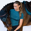 Equestrian Stockholm Dynamic Short Sleeve Base Layer Top - Teal Blue