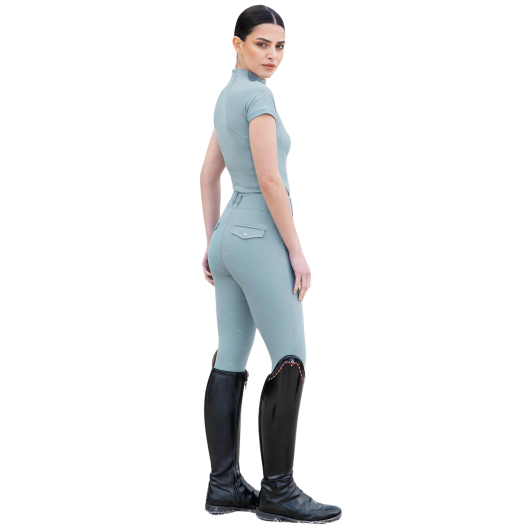 Maximilian Equestrian Pro Riding Leggings - Aqua