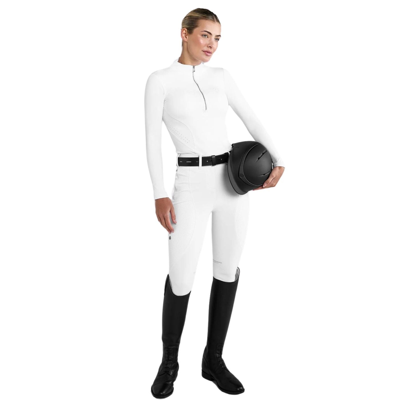 Aztec Diamond Core Long Sleeve Base Layer - White