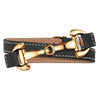 Dimacci Alba Double Wrap Bracelet - Black / Gold