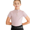 Aztec Diamond Short Sleeve Kids Base Layer - Pink