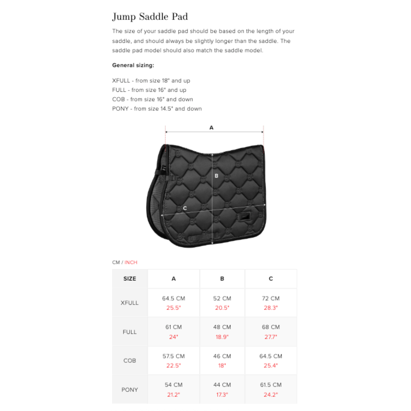 Equestrian Stockholm Jump Pad - Dark Violet