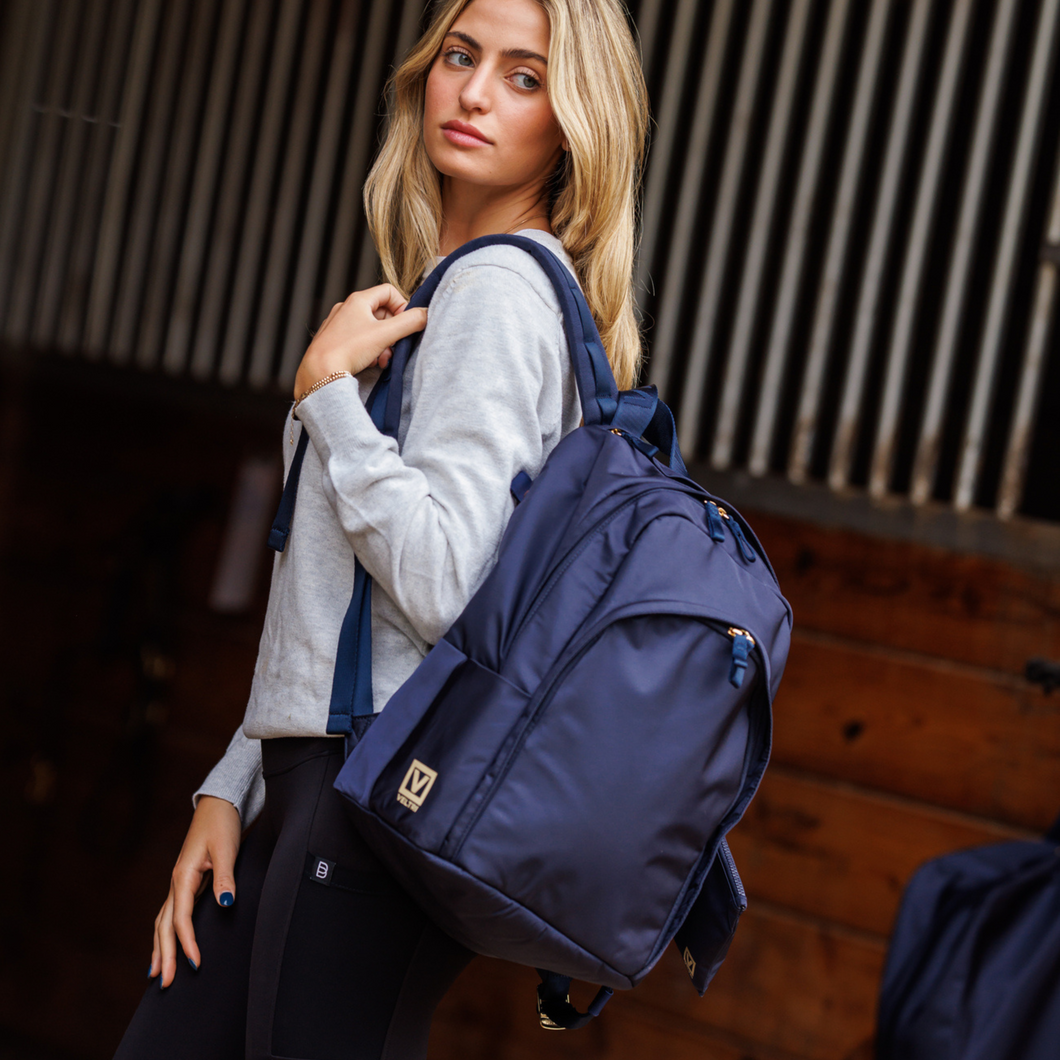 Veltri Delaire Backpack - Dark Navy/Gold