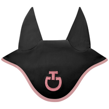 Load image into Gallery viewer, Cavalleria Toscana Light Weight Jersey Ear Bonnet - Black/Pink
