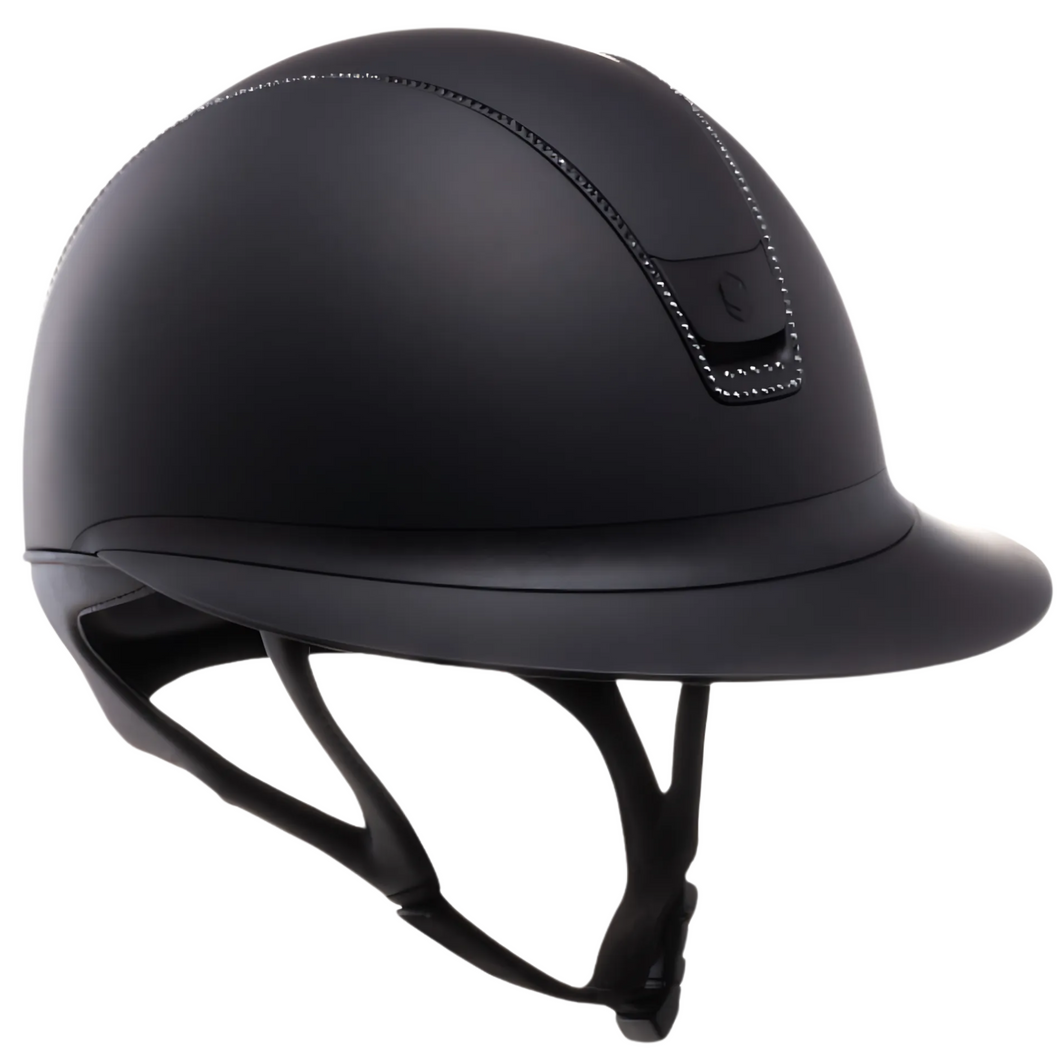 Samshield Miss Shield 2.0 Shadowmatt Helmet - Black Swarovski Jet Hematite