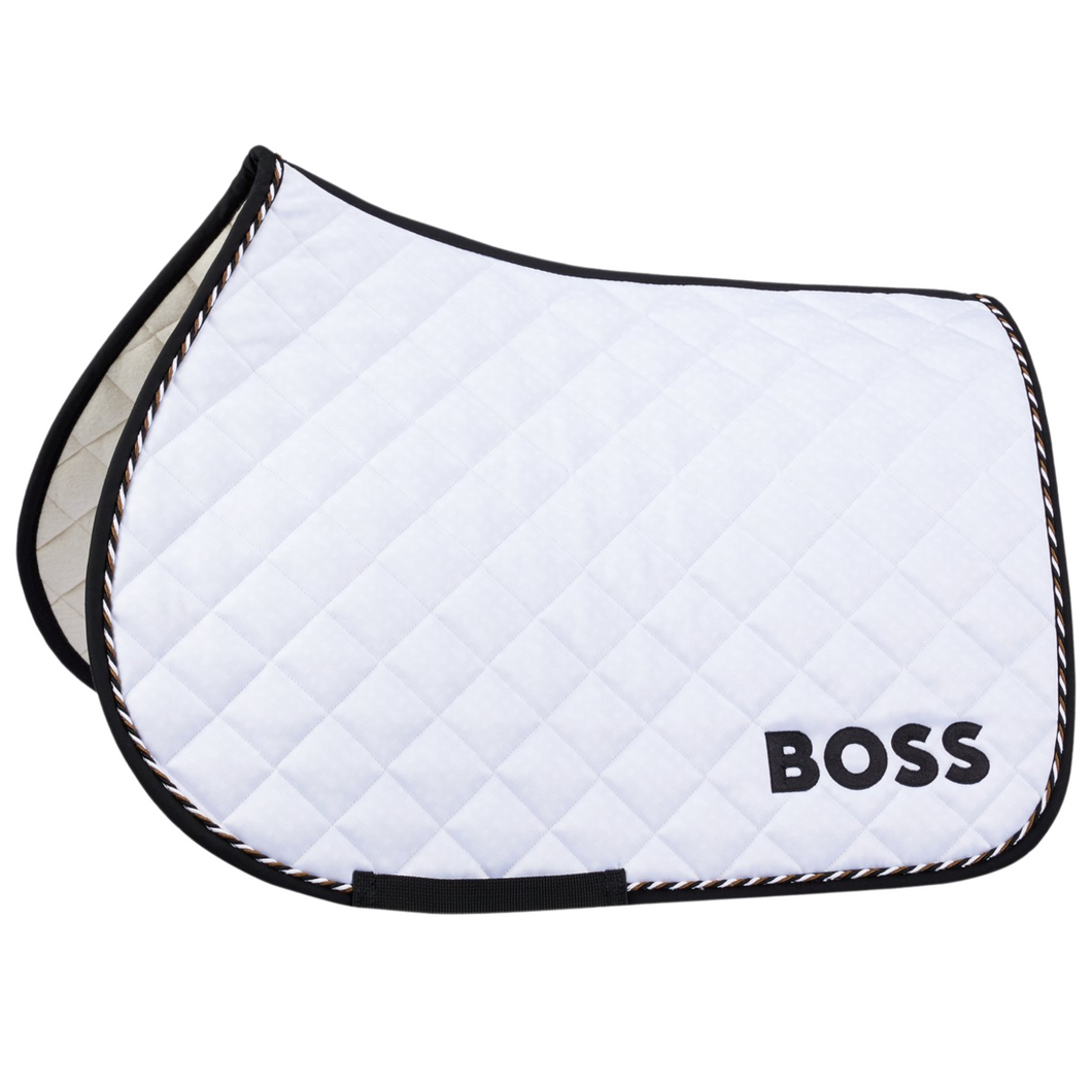 Boss Equestrian Jump Saddle Pad - White