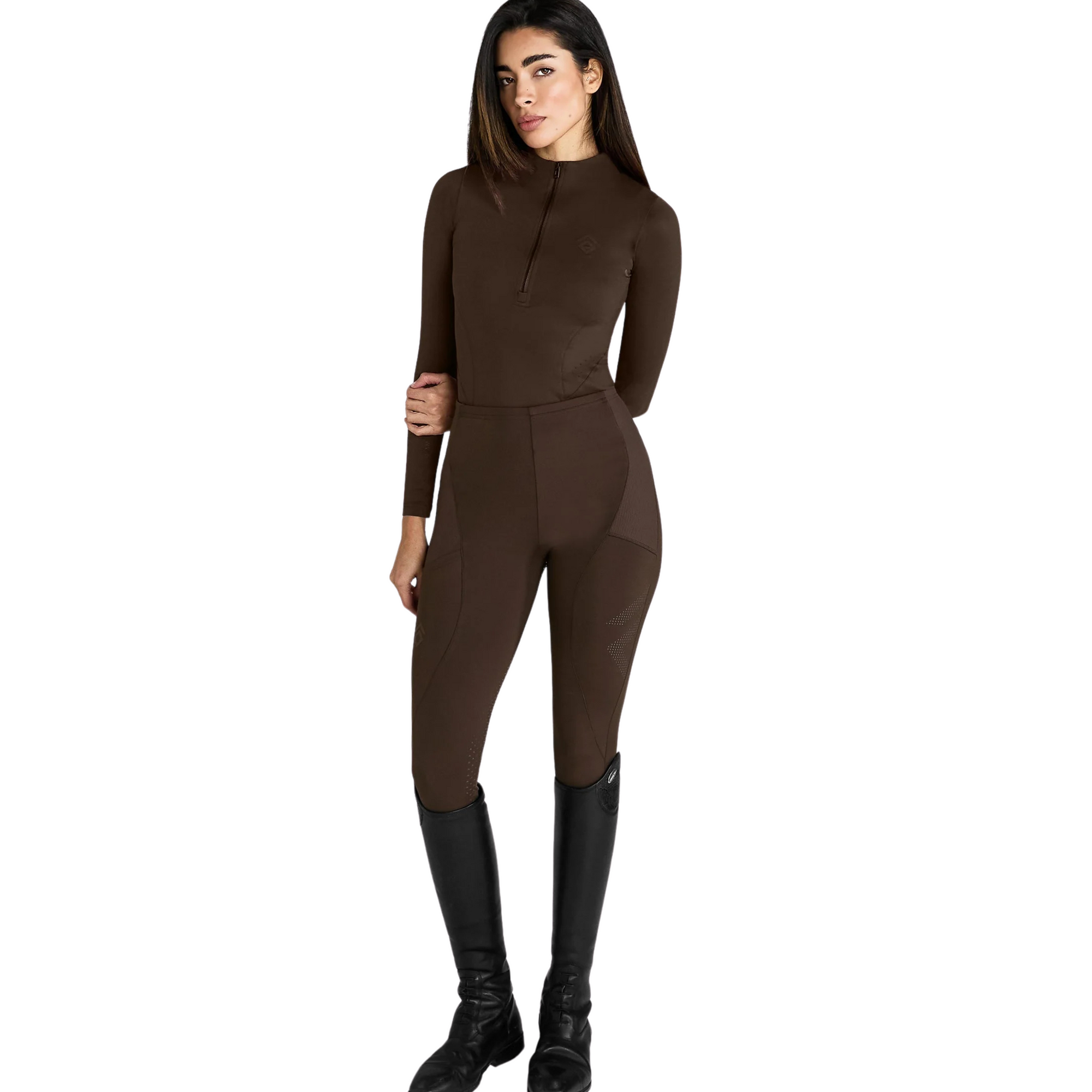 Aztec Diamond Core Leggings - Mocha