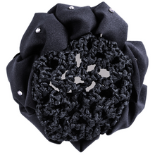 Load image into Gallery viewer, QHP Diamante Scrunchie with Hair Net - Black
