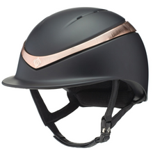 Load image into Gallery viewer, Charles Owen Halo Round Fit Helmet - Black/Rose Gold
