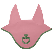 Load image into Gallery viewer, Cavalleria Toscana Light Weight Jersey Ear Bonnet - Pink/Green
