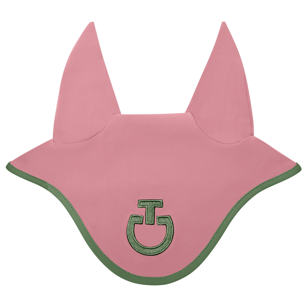 Cavalleria Toscana Light Weight Jersey Ear Bonnet - Pink/Green