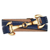 Dimacci Alba Double Wrap Bracelet - Navy / Gold