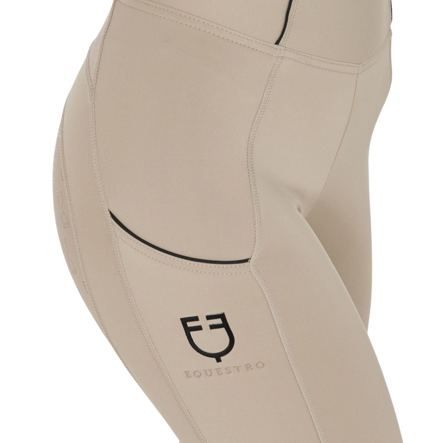 Equestro High Waist Leggings - Oxford Tan