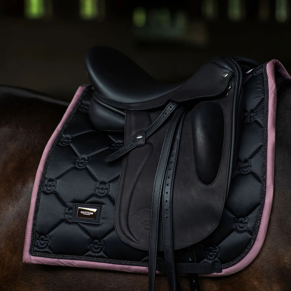 Equestrian Stockholm Dressage Pad - Black Blush