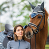 Equestrian Stockholm Ear Bonnet - Metallic Blue