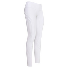 Load image into Gallery viewer, Euro-Star Flying Fundamental Full Grip Riding Tights - White
