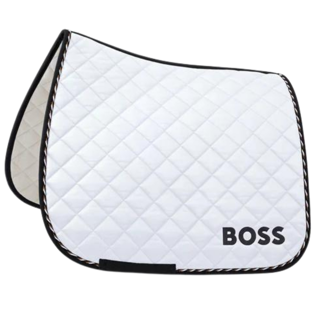 Boss Equestrian Dressage Saddle Pad - White