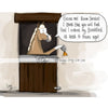 Emily Cole Greeting Cards - Room Service