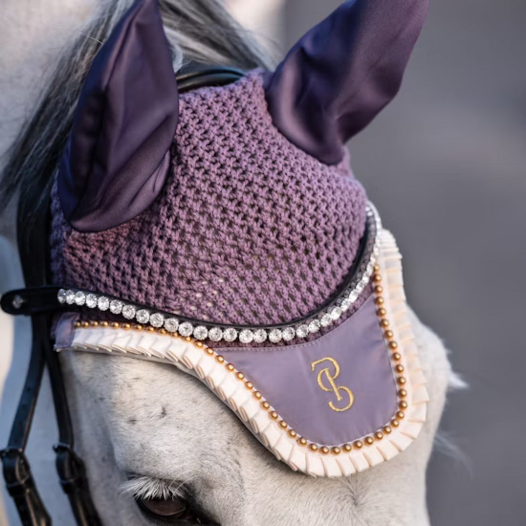 PS of Sweden Ear Bonnet Ruffle - Lavender Grey