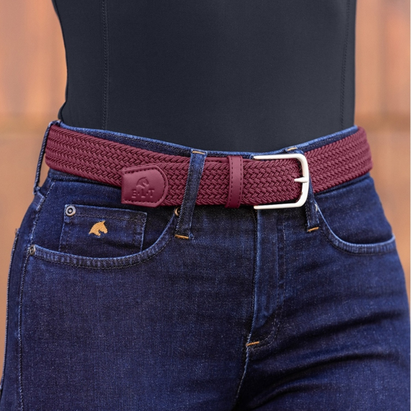 Waldhausen Malina Elastic Belt - Burgundy