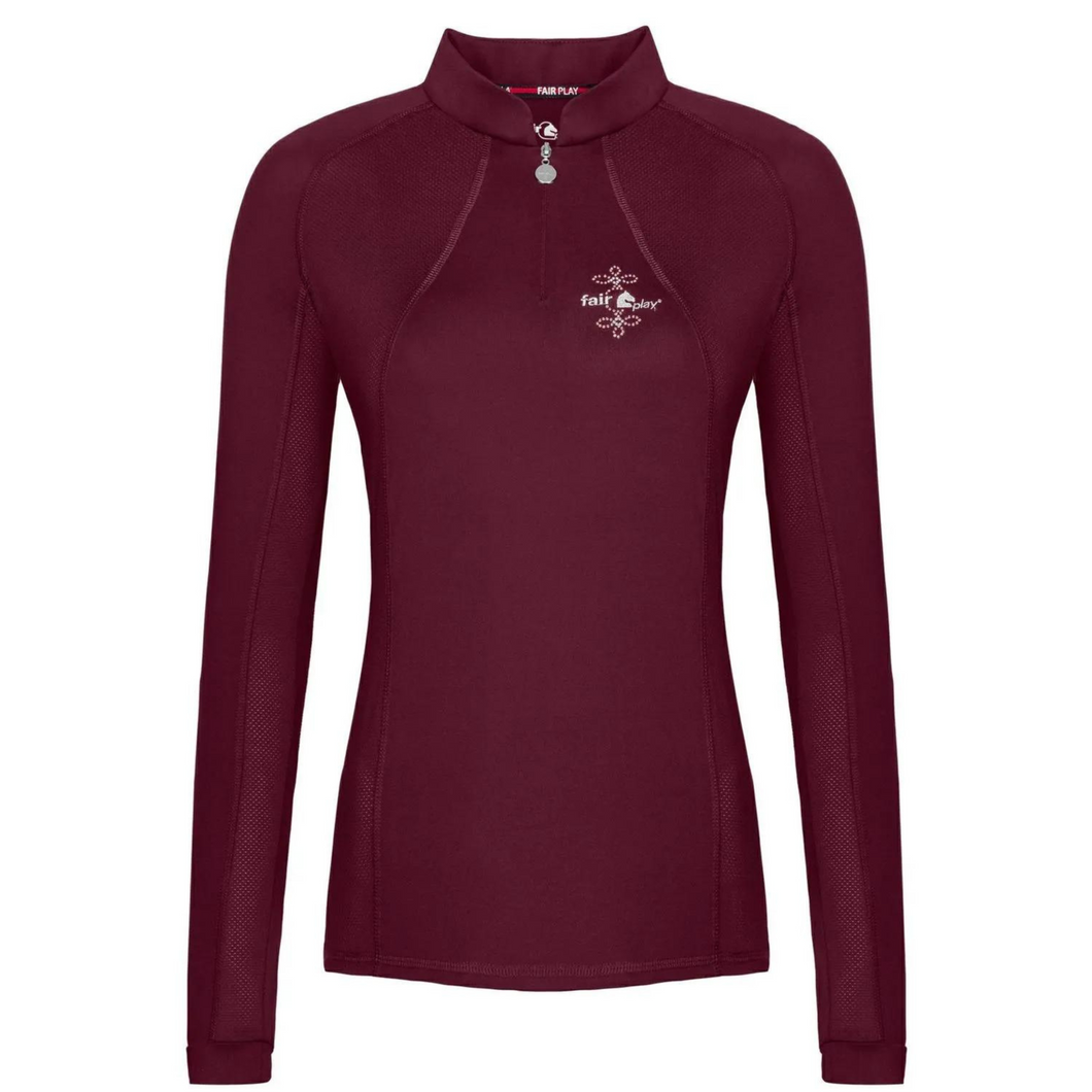 Fair Play Paula Long Sleeve Shirt - Burgundy