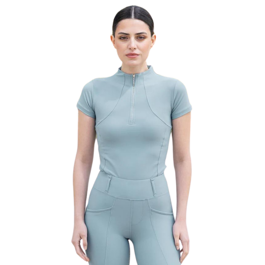 Maximilian Equestrian Short Sleeve Base Layer - Aqua