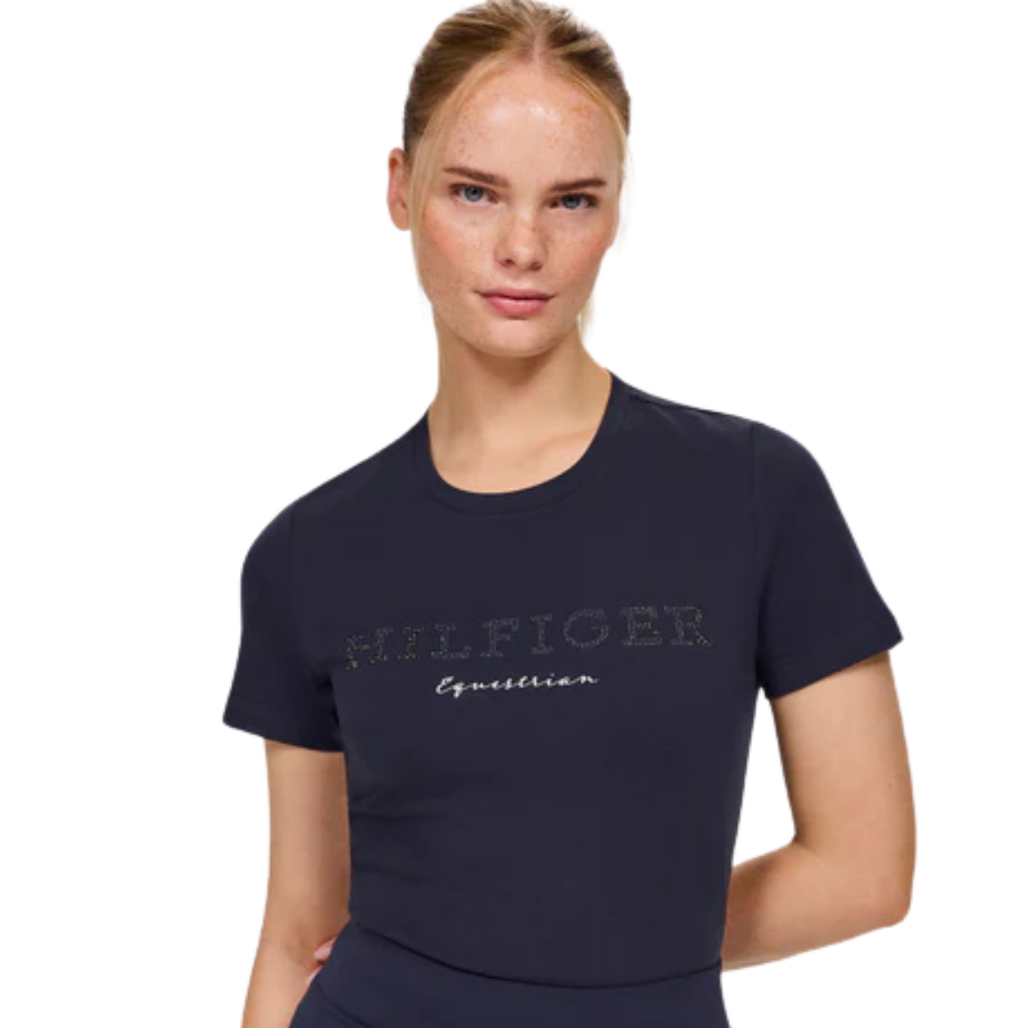 Tommy Hilfiger Belmont Rhinestone T-Shirt - Navy