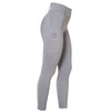 Equestro High Waist Rhinestone Leggings - Frost Grey