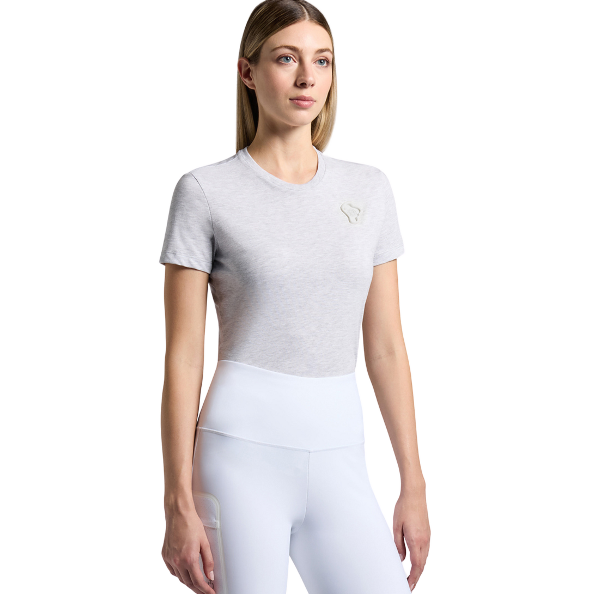 Cavalleria Toscana 3D Logo Cotton T-Shirt - Light Grey