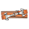 Dimacci Alba Double Wrap Bracelet - Orange / Stainless Steel