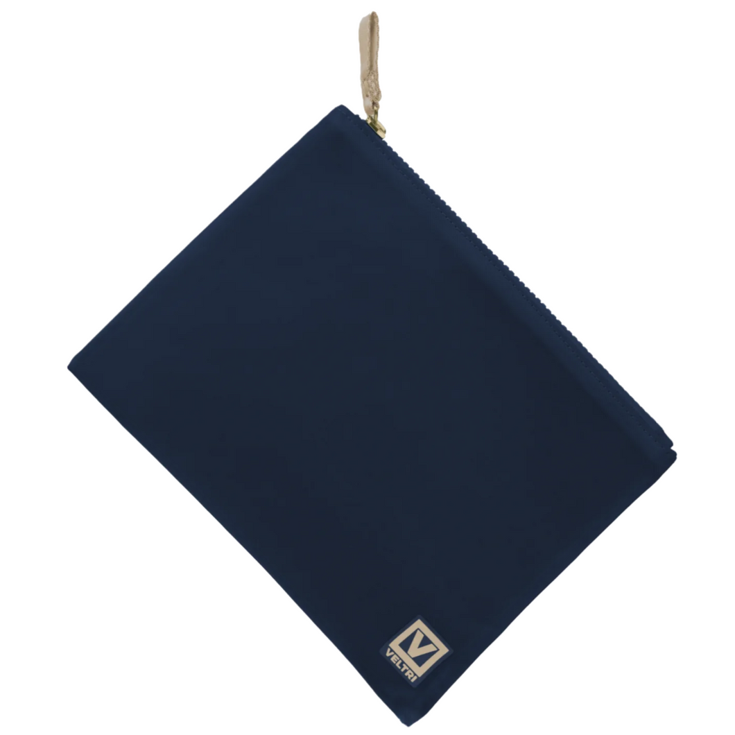 Veltri Darius Zip Pouch - Navy/Gold