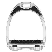 Load image into Gallery viewer, Flex-On Aluminium Stirrups - Silver/Black
