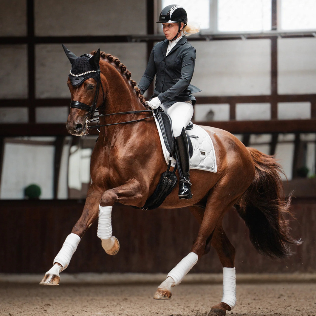 Equestrian Stockholm Dressage Pad - Timeless White Glimmer