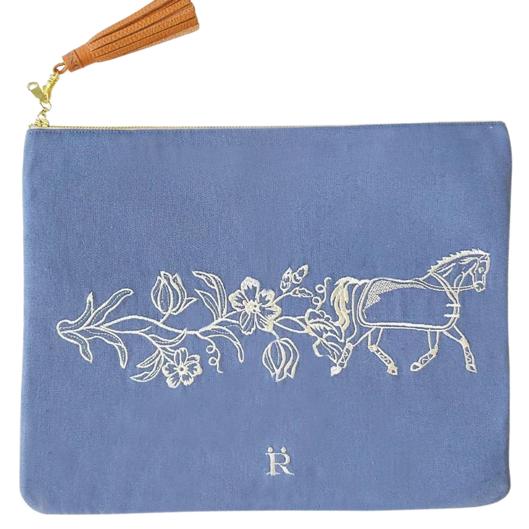 Ronner Dancing Horses Embroidered Pouch