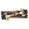 Dimacci Alba Double Wrap Bracelet - Black / Gold