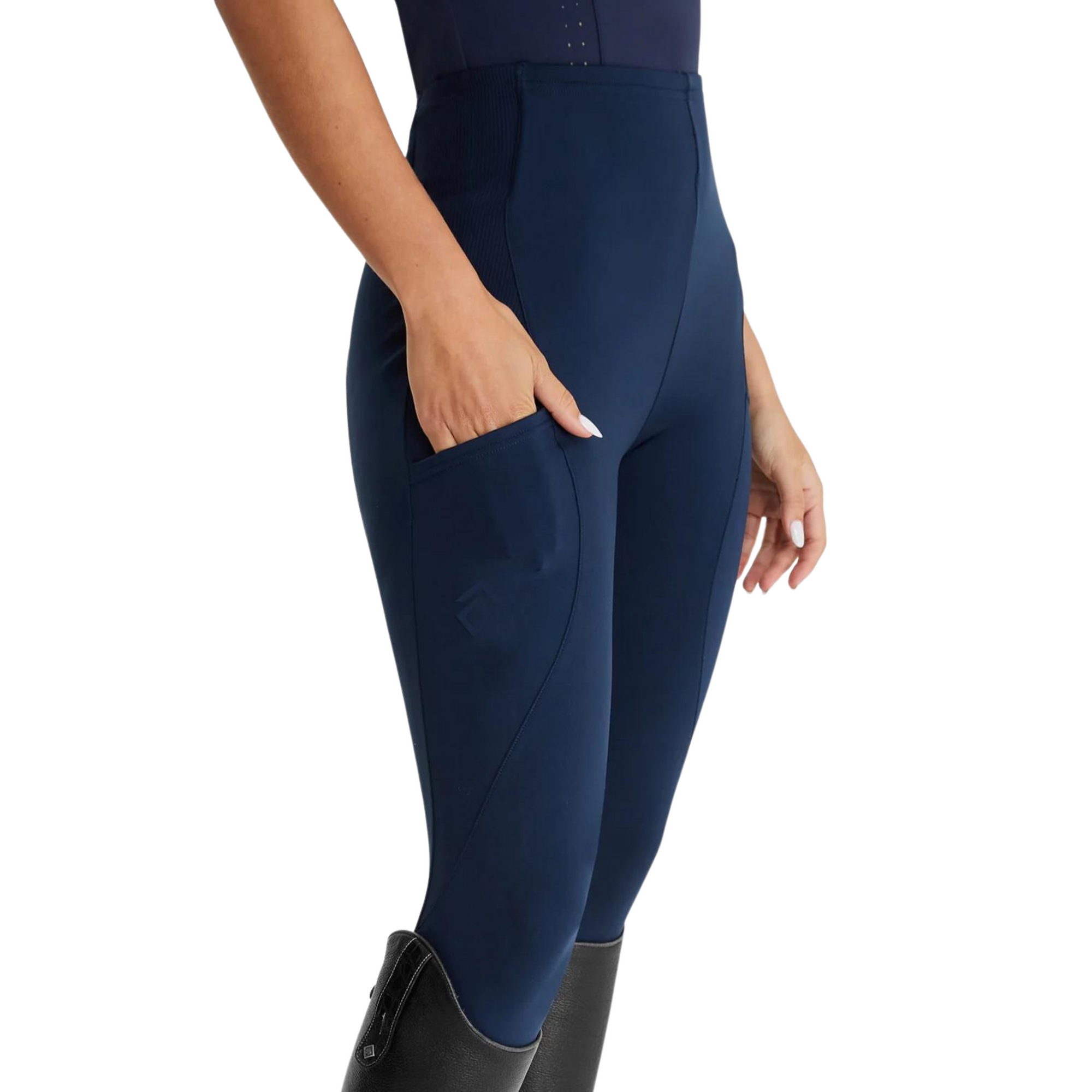 Aztec Diamond Core No Grip Leggings - Navy