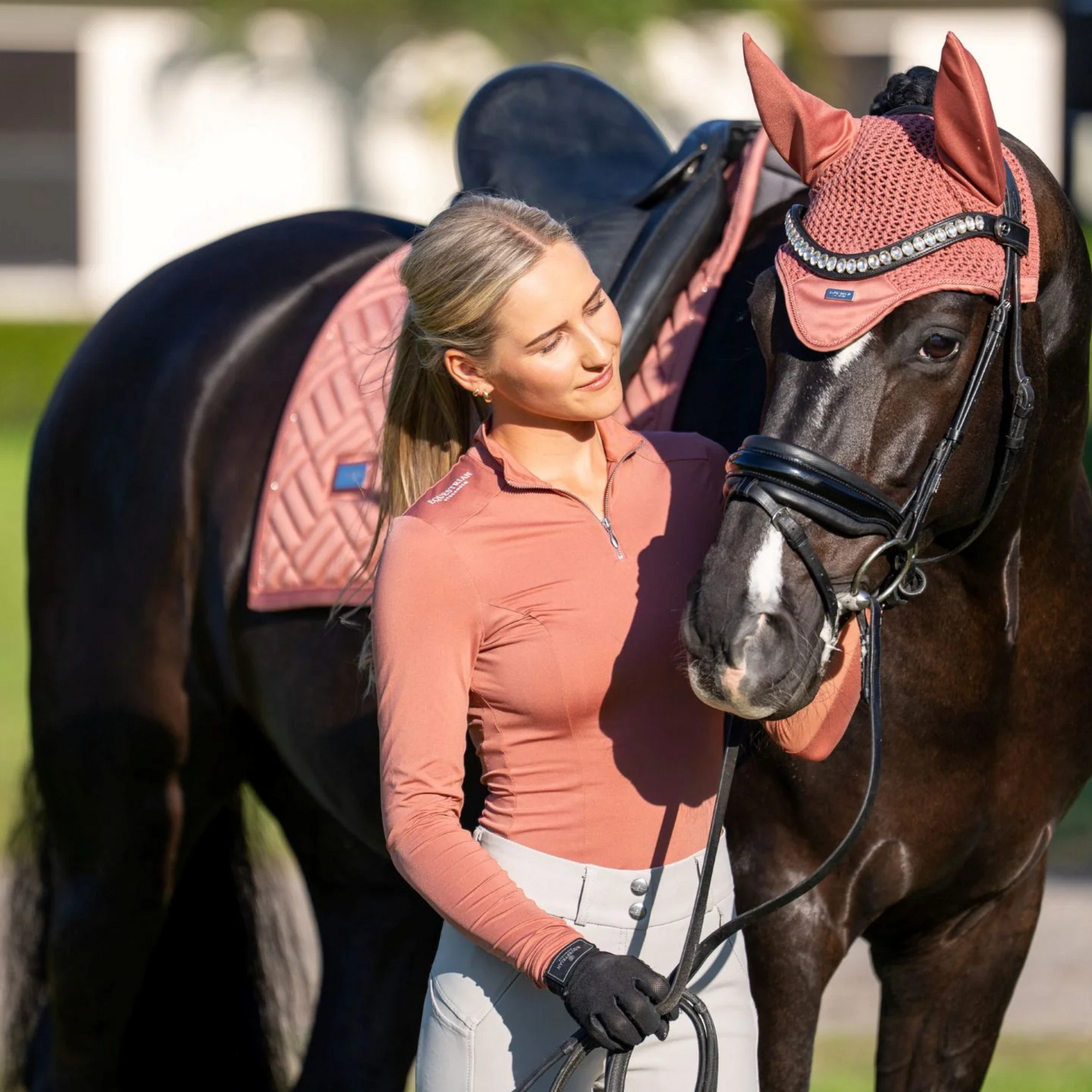Equestrian Stockholm Dressage Pad - Modern Coral
