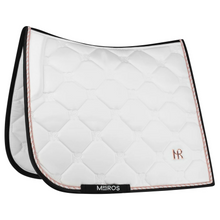 Load image into Gallery viewer, Mrs Ros Charmer Dressage Pad - White/Rose Gold
