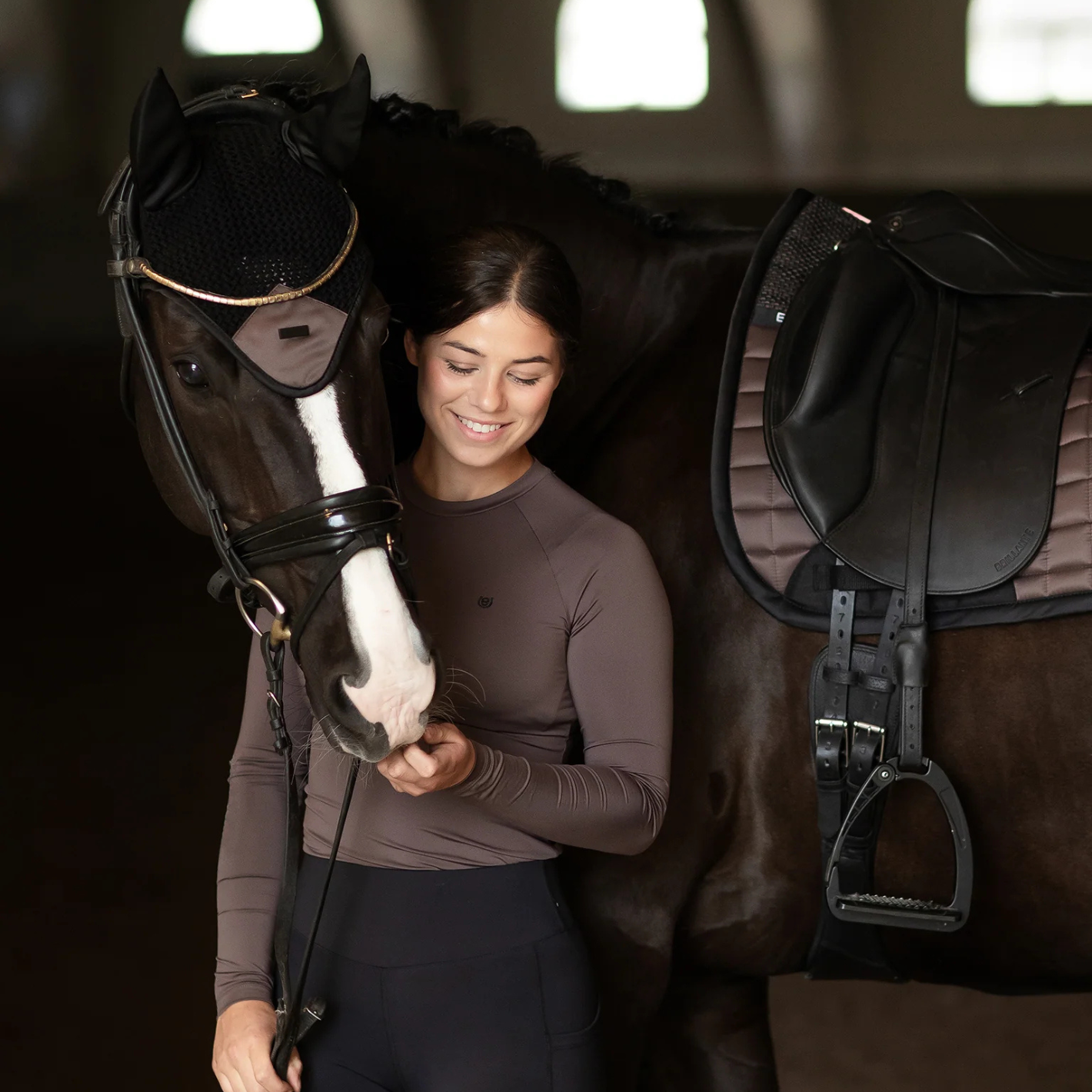 Equestrian Stockholm Dynamic Base Layer Top - Mocha