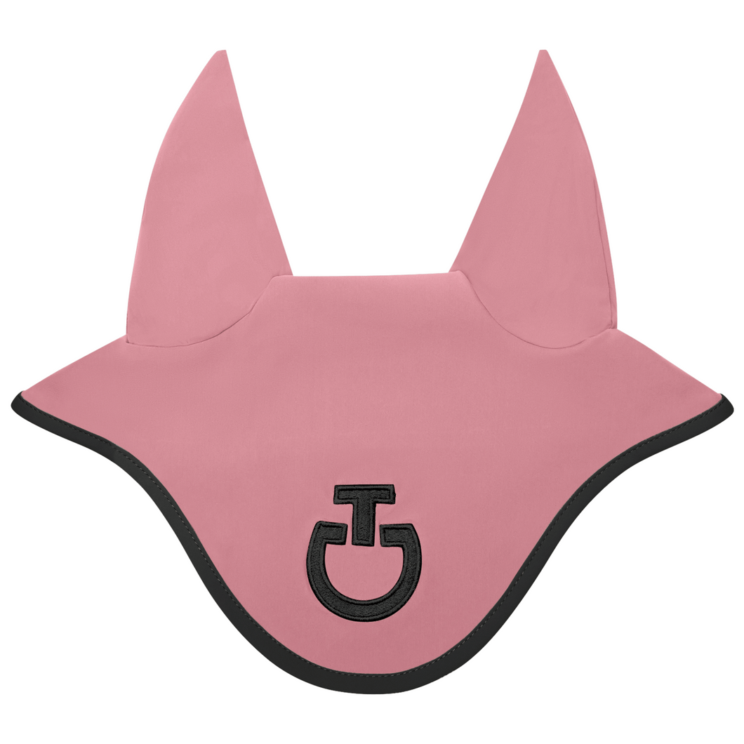 Cavalleria Toscana Light Weight Jersey Ear Bonnet - Dusty Pink/Black