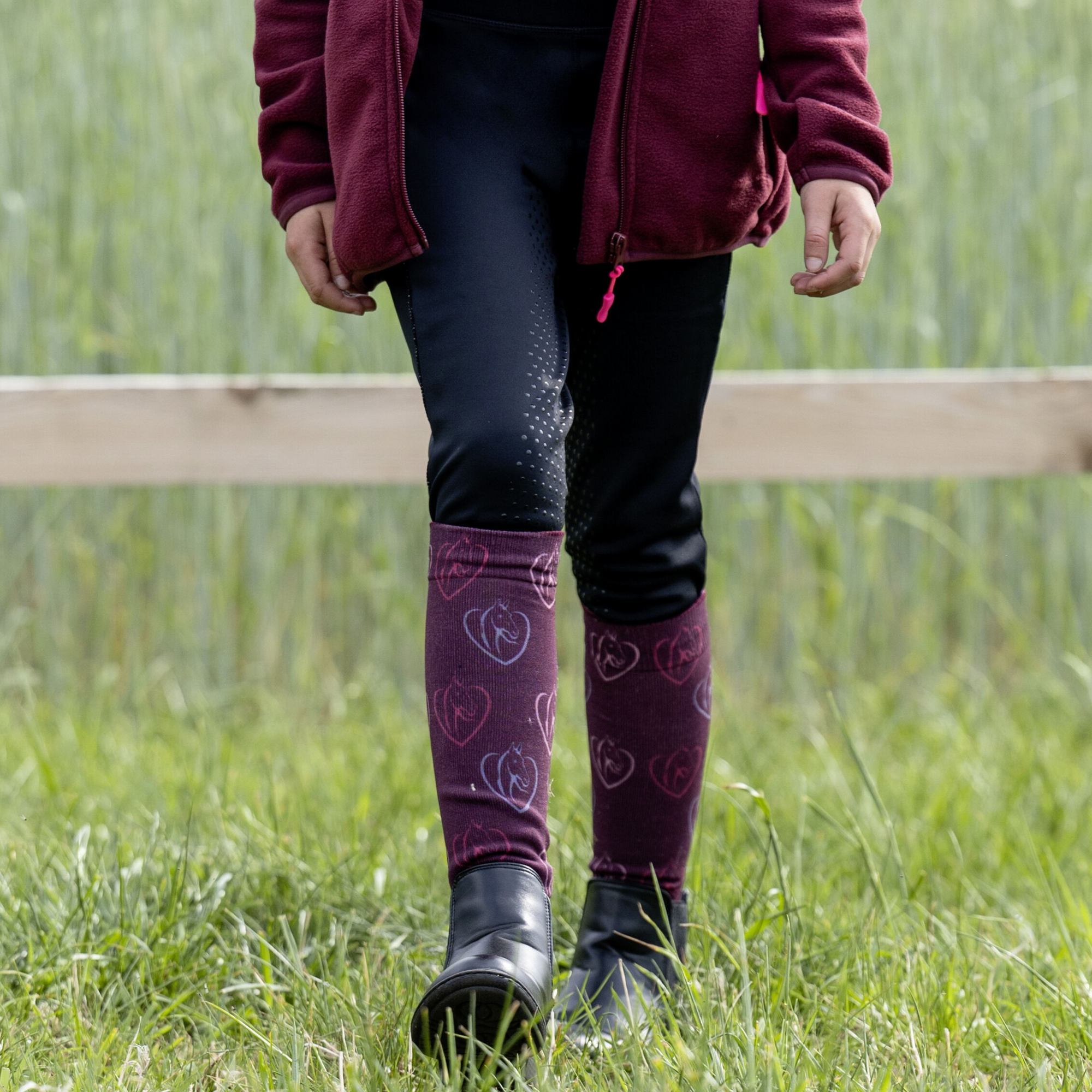 HKM Amelie Kids Socks - Wine Red