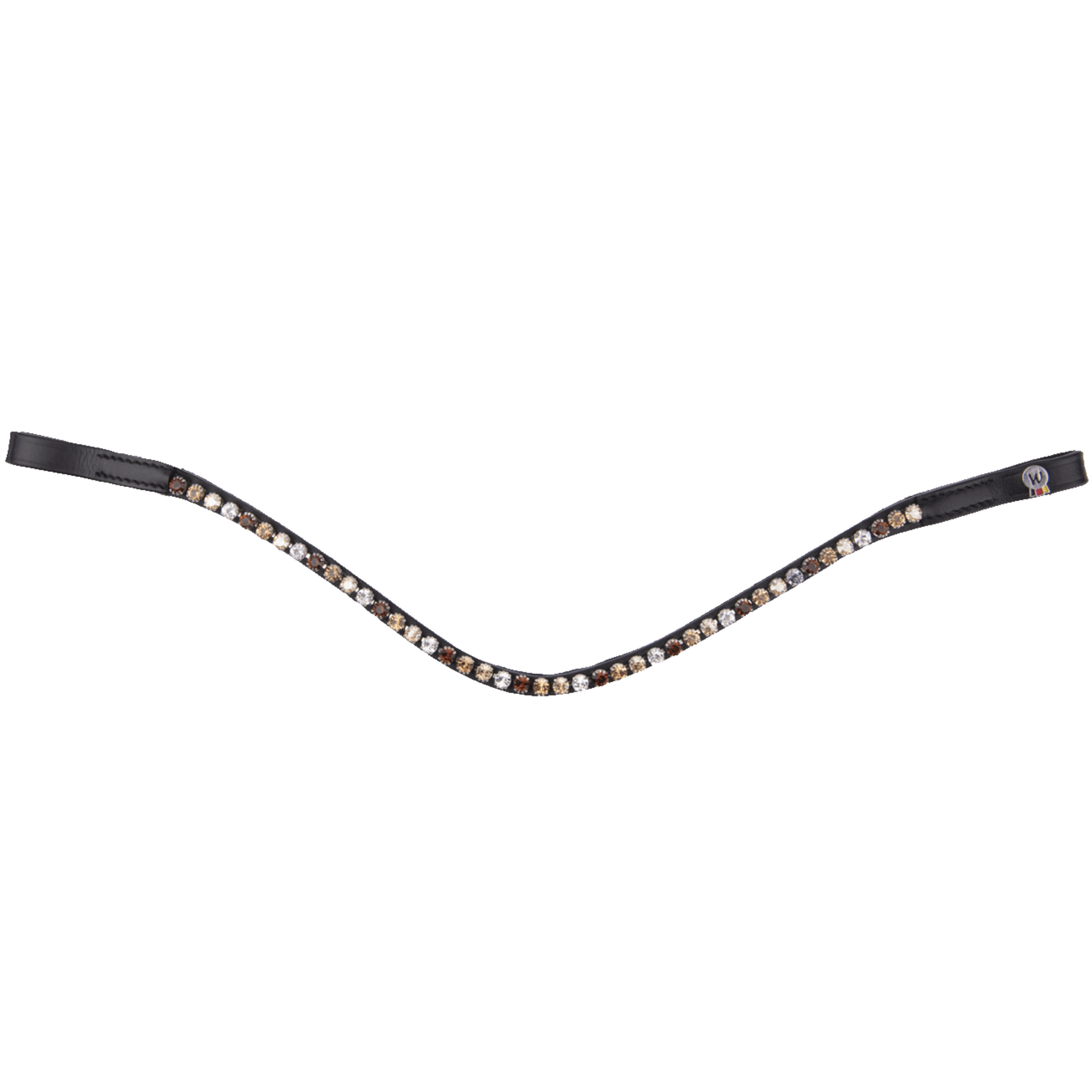 Waldhausen X-Line Glam Black Browband - Brown/Gold/Beige/Silver